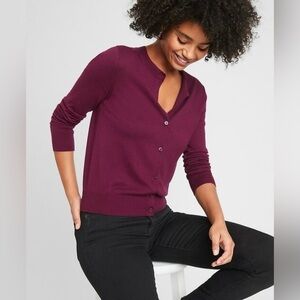 Banana Republic Women's Purple Cardigan Sweater